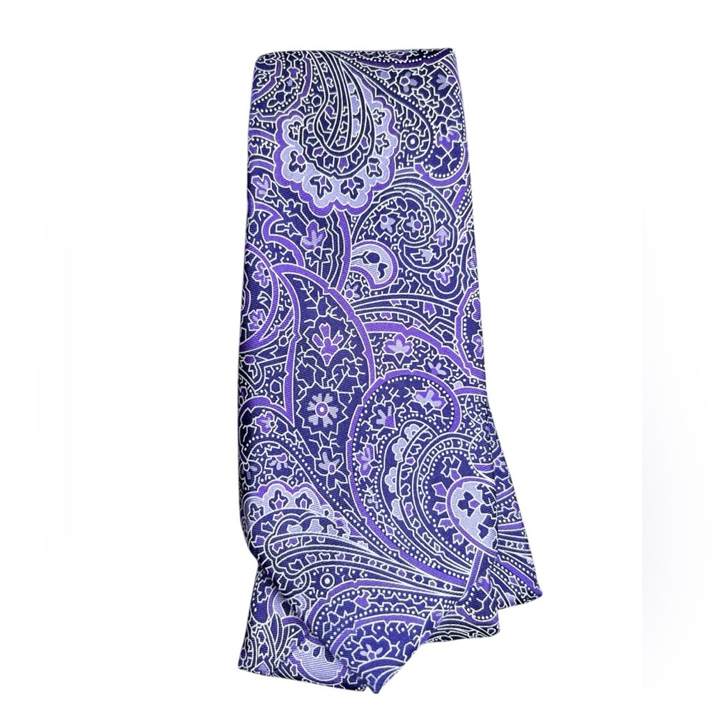 Express Purple Paisley 100% silk tie